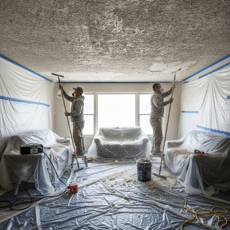 Knockdown Ceiling Removal in San Diego County, CA