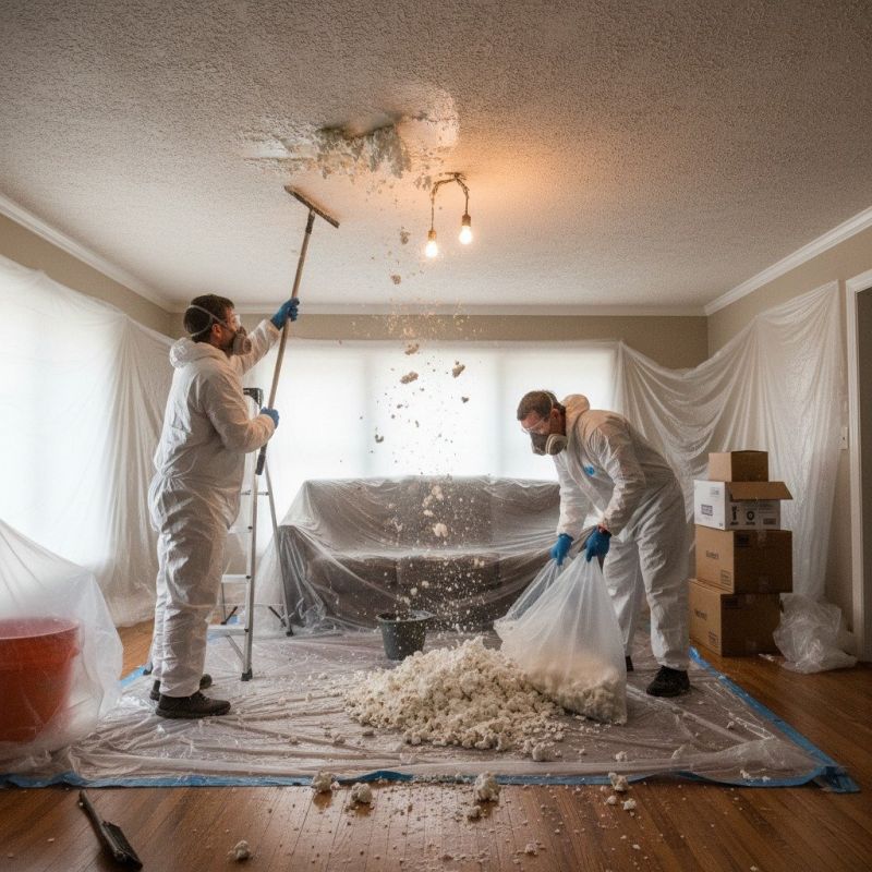 Knockdown Ceiling Removal in Olathe, KS
