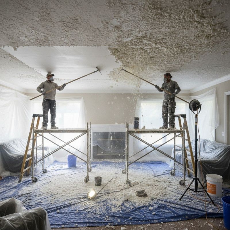 Knockdown Ceiling Removal in Denver County, CO